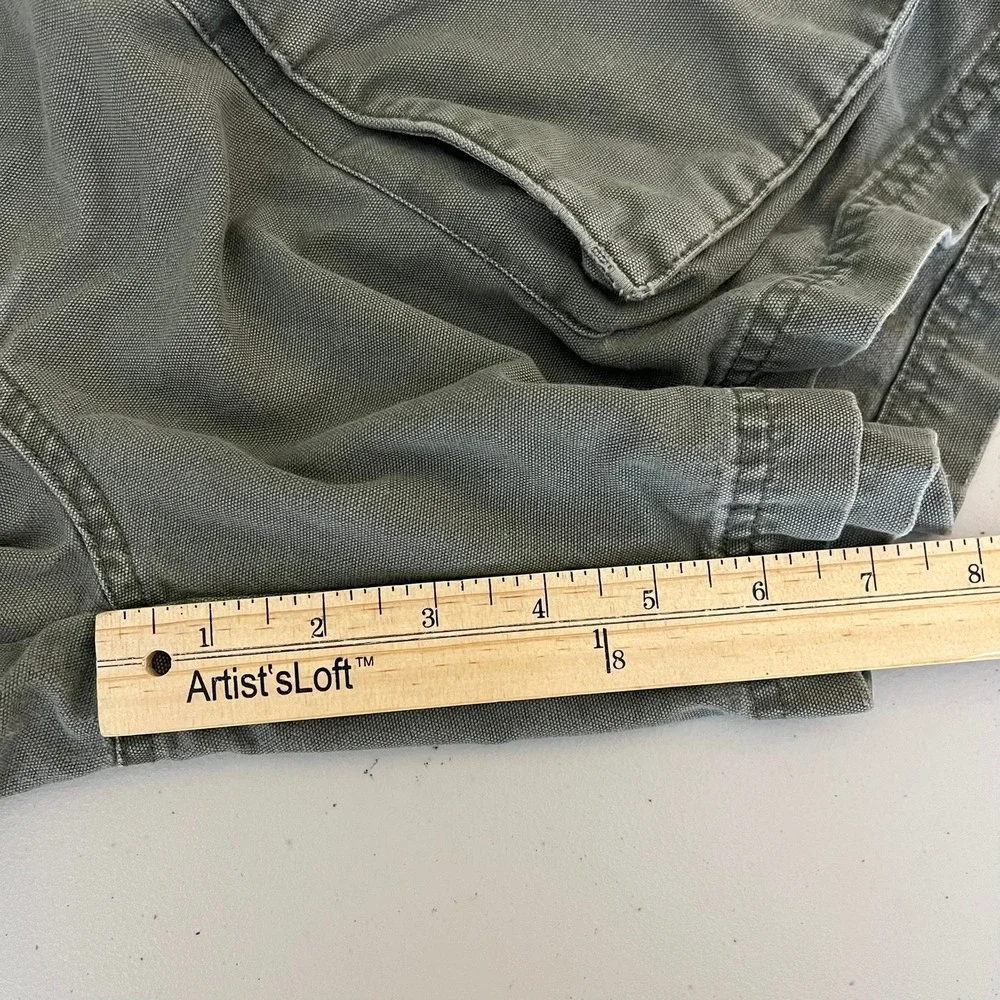 High Sierra Mens Olive Green Cotton Canvas Cargo Utility Shorts Size 34